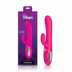 Hypnotic - Hot Pink - Thrusting Rabbit w/ Swinging Clitoral Stimulator