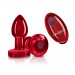 Cheeky Charms - Vibrating Metal Butt Plug - Red -  Small - Tester - Minimum Purchase Required