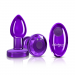 Cheeky Charms - Vibrating Metal Butt Plug - Purple - Small - Tester - Minimum Purchase Required